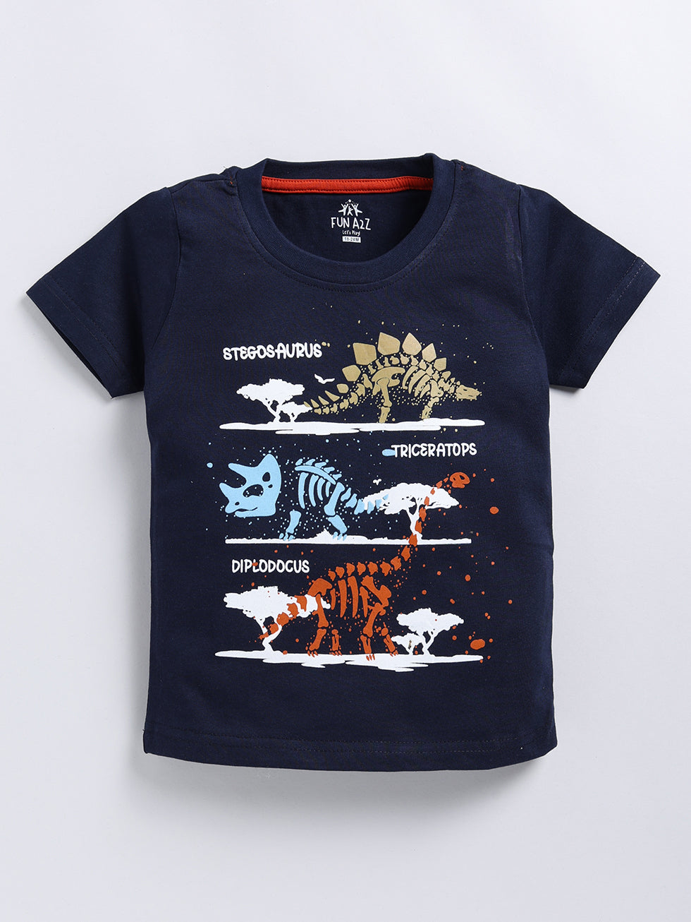 Kidcity Boy's Basic T-Shirt Combo Set (Pack of 2) | Cotton Sinker T-Shirts | Boy's Casual T-Shirts |  Black, T-Shirts  Front View