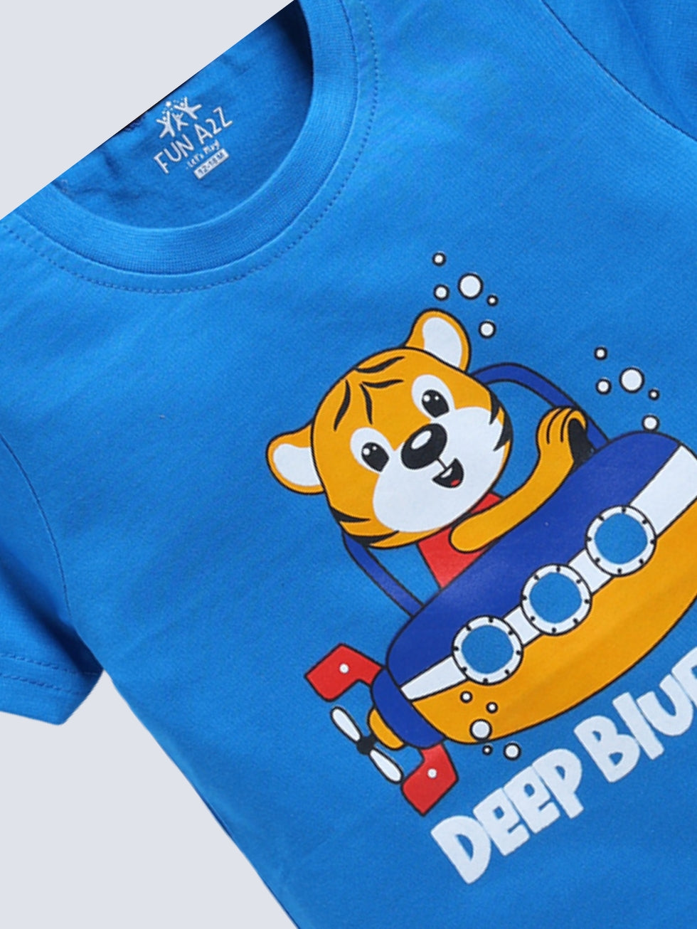 Kidcity Boy's Basic T-Shirt Combo Set (Pack of 2) | Cotton Sinker T-Shirts | Boy's Casual T-Shirts |  Blue  T-Shirts Zoom view