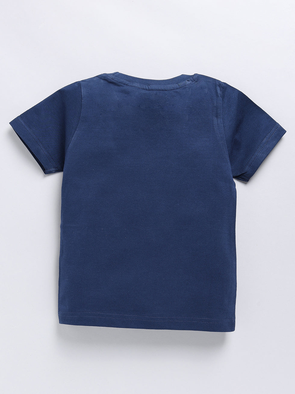 Kidcity Boy's Basic T-Shirt Combo Set (Pack of 2) | Cotton Sinker T-Shirts | Boy's Casual T-Shirts , Navy T-Shirts  Back View
