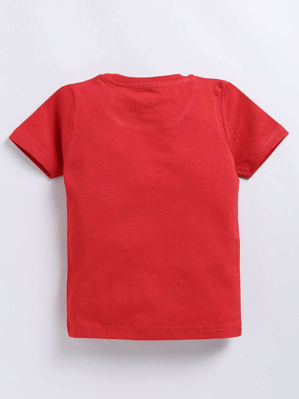Kidcity Boy's Basic T-Shirt Combo Set (Pack of 2) | Cotton Sinker T-Shirts | Boy's Casual T-Shirts | Red T-Shirts  Back View