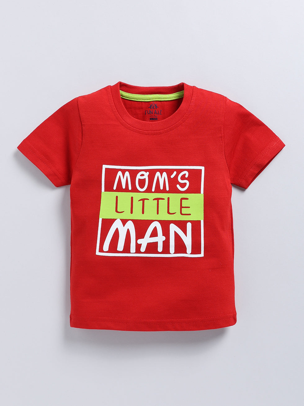 Kidcity Boy's Basic T-Shirt Combo Set (Pack of 2) | Cotton Sinker T-Shirts | Boy's Casual T-Shirts |  Red T-Shirts  Front view