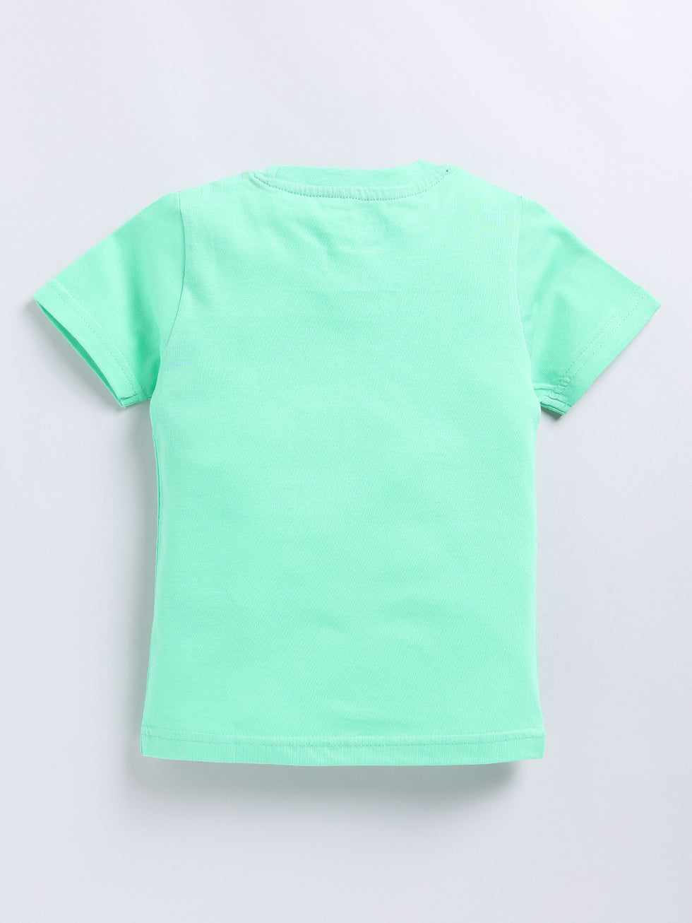Kidcity Boy's Basic T-Shirt Combo Set (Pack of 2) | Cotton Sinker T-Shirts | Boy's Casual T-Shirts | Sea Green T-Shirts  Back View