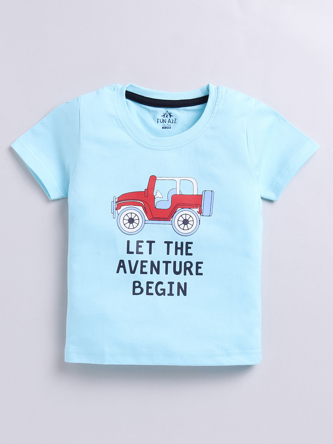 Kidcity Boy's Basic T-Shirt Combo Set light blue T-shirts front view