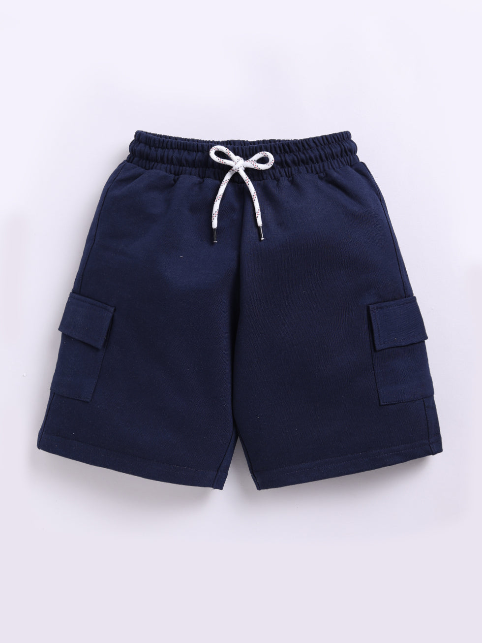 Kidcity_Boys_Cotton_Loopknit_Cargo_Pocket_Casual_Shorts_-_Navy_Front_View