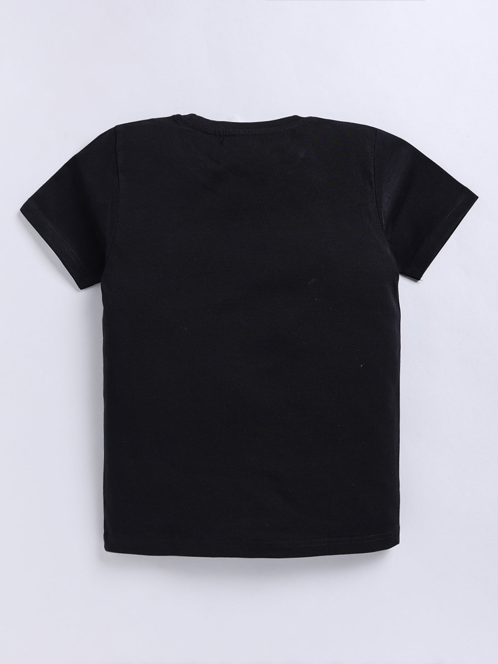 Kidcity Boys Cotton Sinker Cycle Graphic & Legendary Rider Text Print Half Sleeves T-Shirts - Black Back View