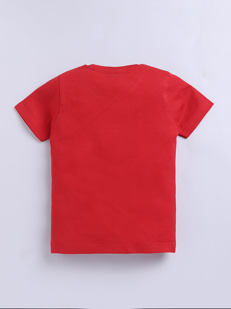 Kidcity Boys Cotton Sinker Sports Theme Lets Go Play Text Placement Print Half Sleeves T-Shirts - Red back view