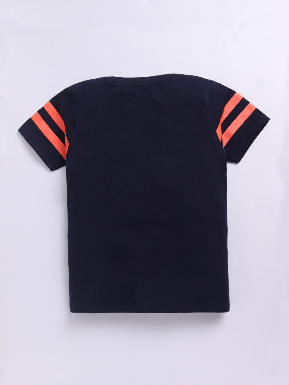Kidcity Boys Soft Cotton Sinker BMX Graphic Print Half Sleeves T-Shirts - Navy Back VIew