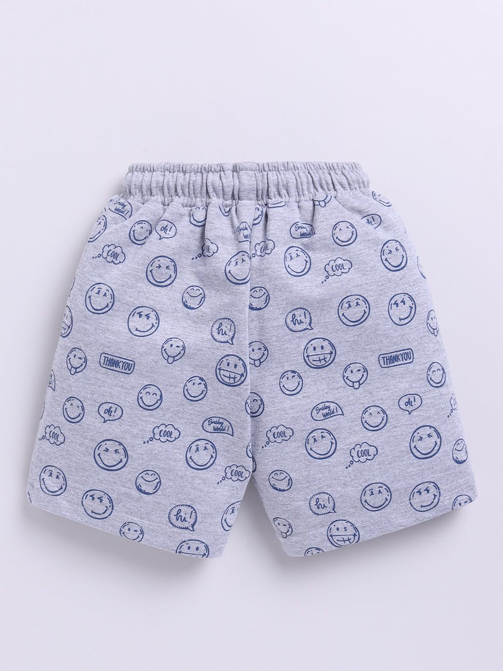 Kidcity Boys shorts Combo set (pack of 2) |Loopknit grey shorts back view