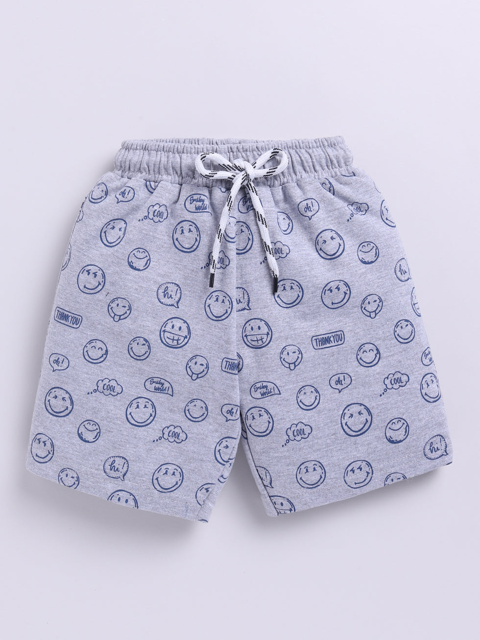 Kidcity Boys shorts Combo set (pack of 2) |Loopknit shorts Gray shorts front view