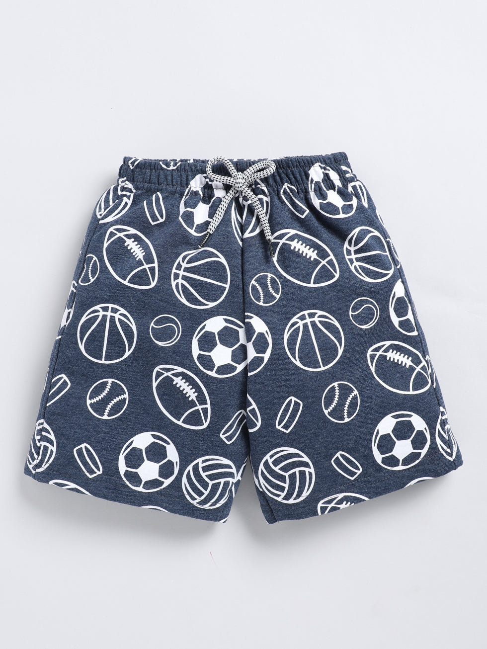 Kidcity Boys shorts Combo set (pack of 2) |Loopknit shorts| Grey shorts front  view