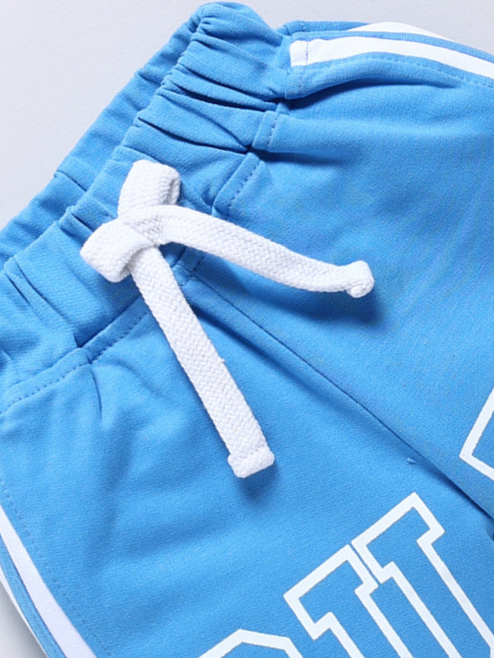 Brown Basic & Blue Dude Printed Sporty Style 2 Pc Shorts