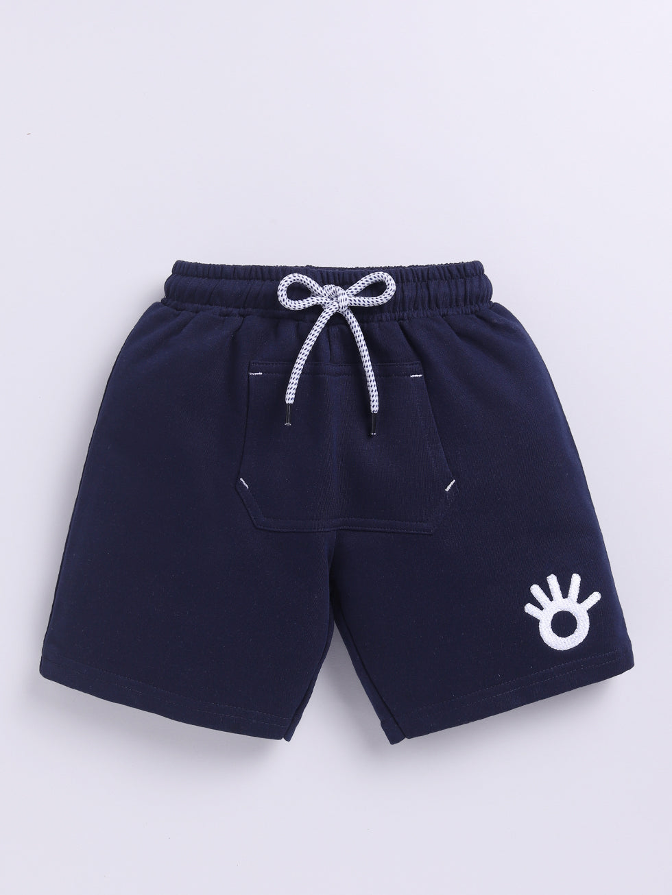 Kidcity Boys shorts Combo set (pack of 2) |Loopknit shorts| navy shorts front view