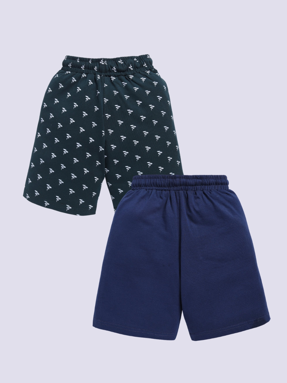 Kidcity Boys shorts Combo set (pack of 2) |Sinker shorts|Blue, Black shorts combo back view