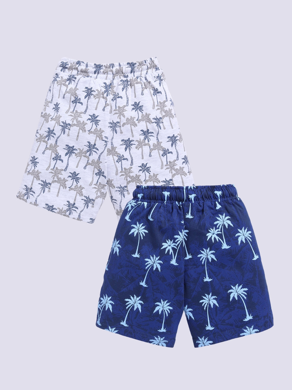 Kidcity Boys shorts Combo set (pack of 2) |Sinker shorts| Navy, White shorts combo back view