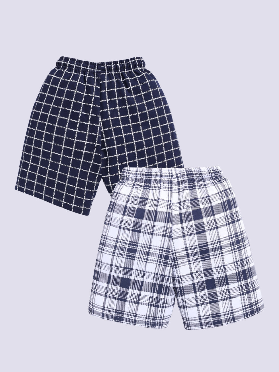 Kidcity Boys shorts Combo set (pack of 2) |Sinker shorts|White, Navy shorts combo back view
