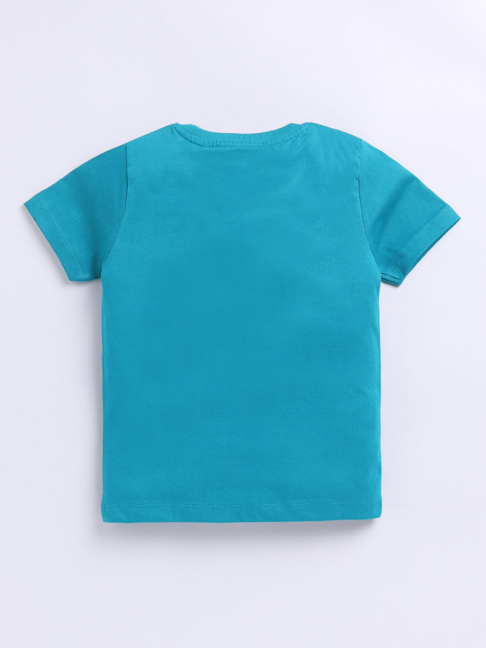 Kidcity Cotton Sinker Fun Day Text Placement Print T-Shirts - Teal Blue back view