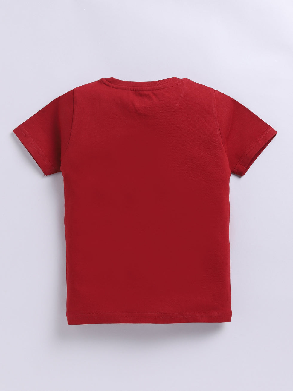 Kidcity Cotton Sinker My Dog is My Best Friend Text Placement Print T-Shirts - Maroon back view