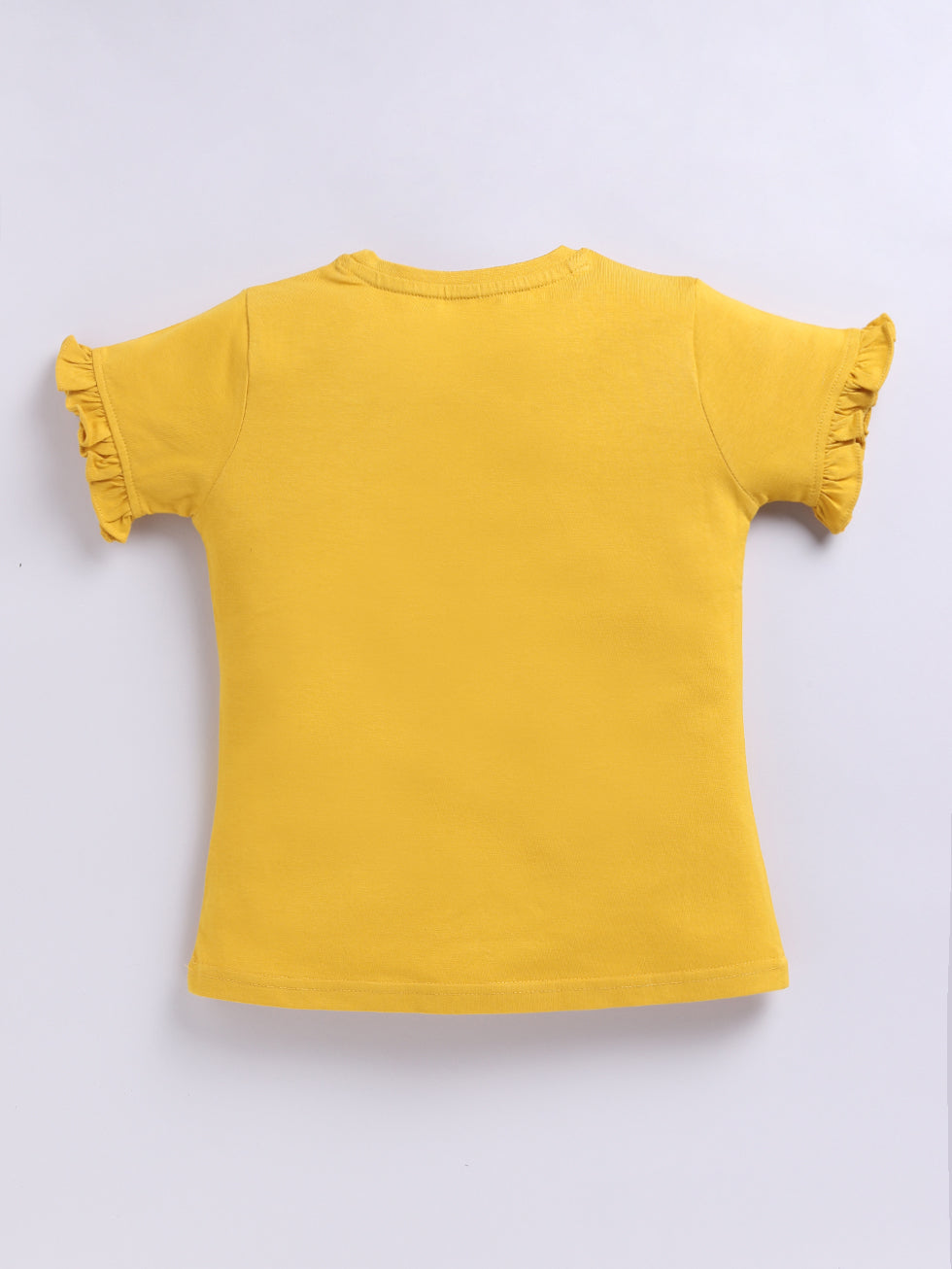 Kidcity Cotton Sinker Watermelon Character Graphics and One in a Melon Text Placement Print Tops - Mustard back view