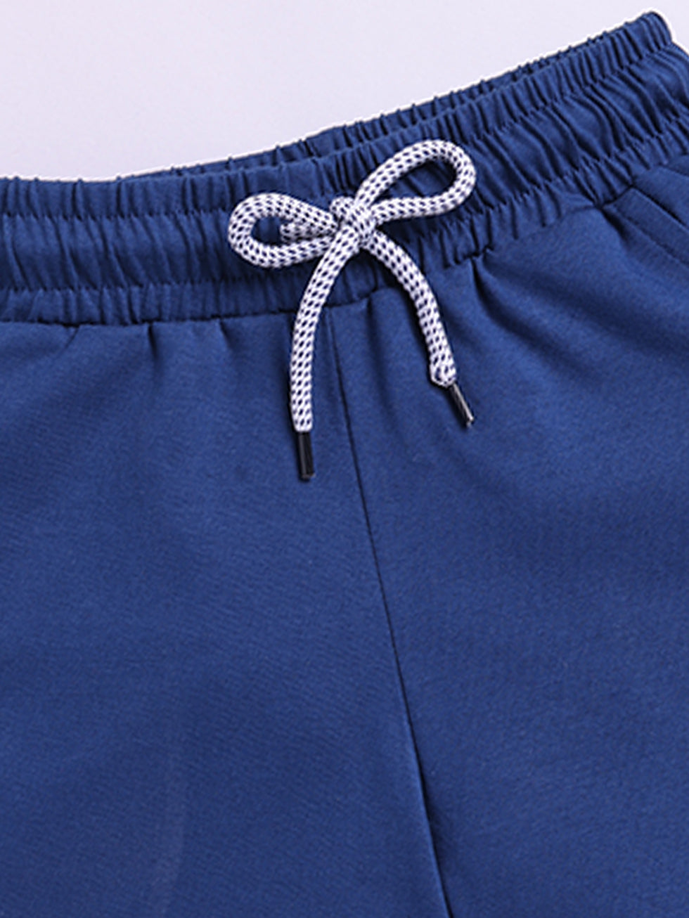 Kidcity Girls Cotton Sinker Flower Placement Print Shorts -Navy zoom view