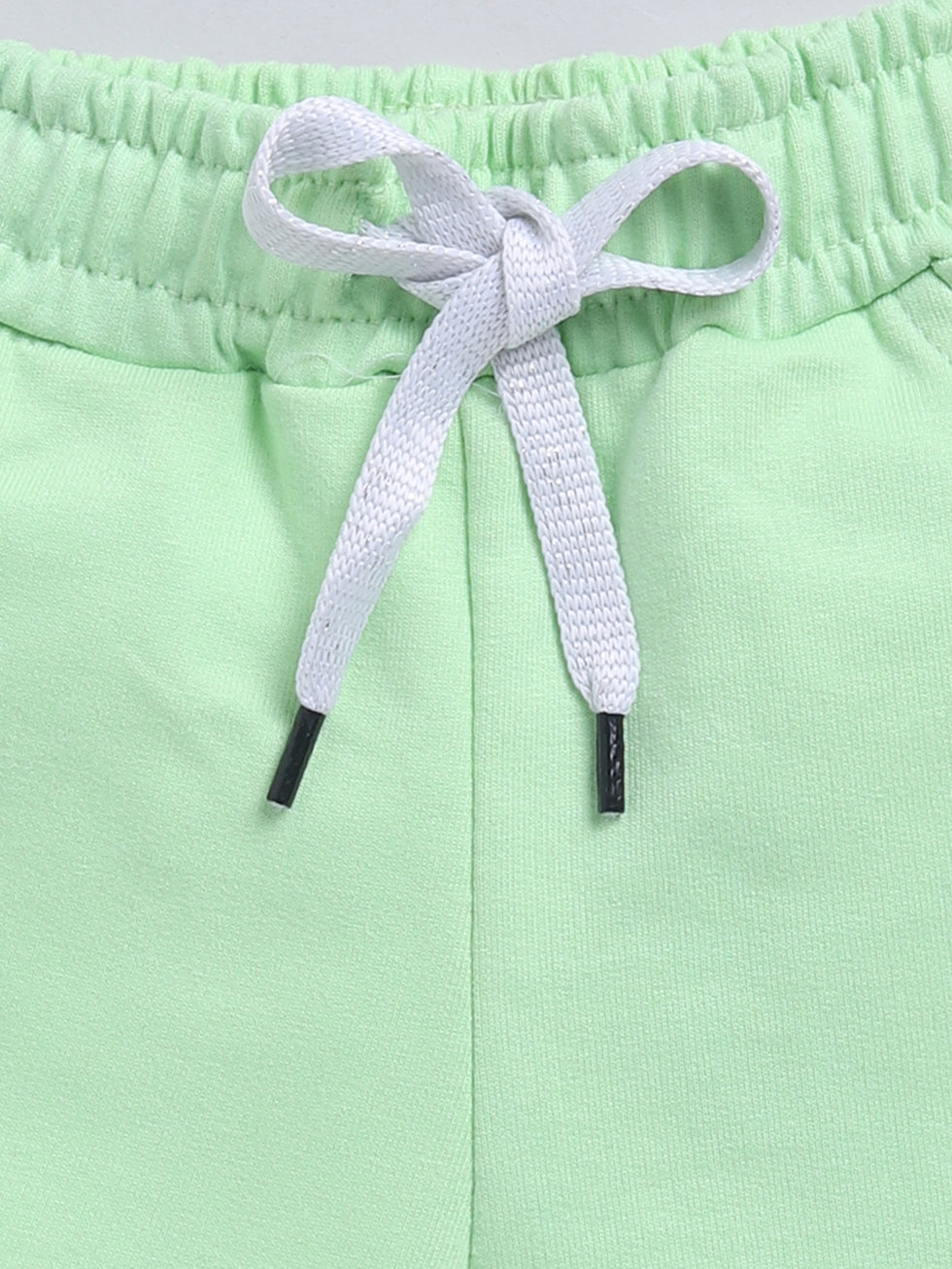 Kidcity Girls shorts Combo set (pack of 2) |Loopknit shorts|Green shorts zoom view