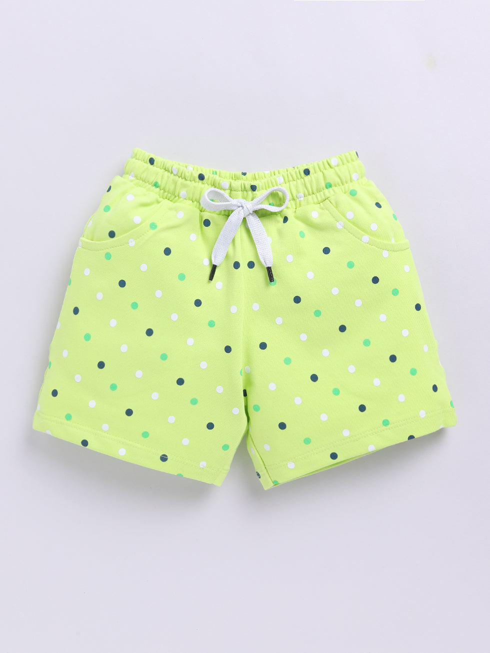 Kidcity Girls shorts Combo set (pack of 2) |Loopknit shorts|Lemon front view