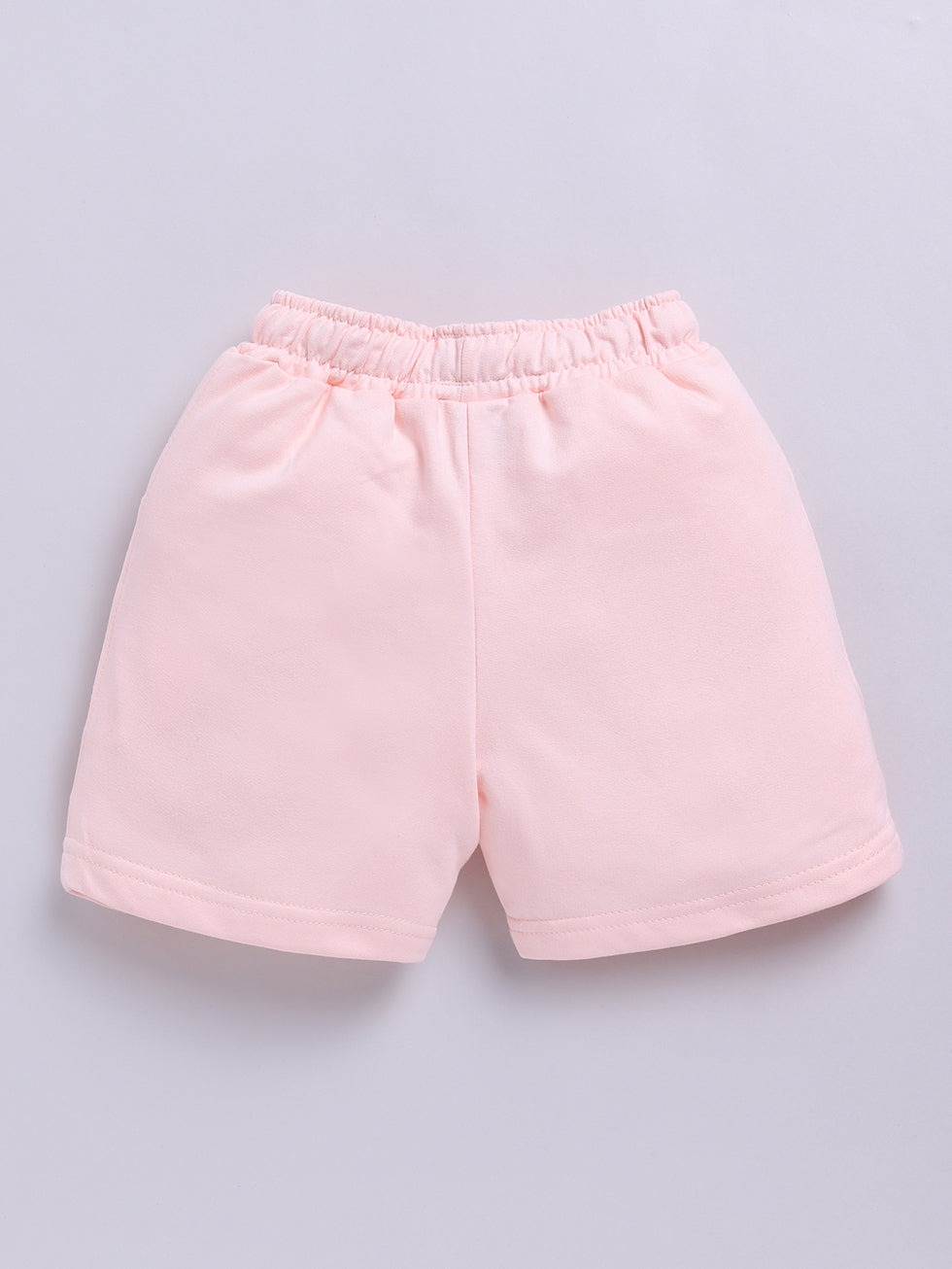 Kidcity Girls shorts Combo set (pack of 2) |Loopknit shorts|baby pink shorts back view