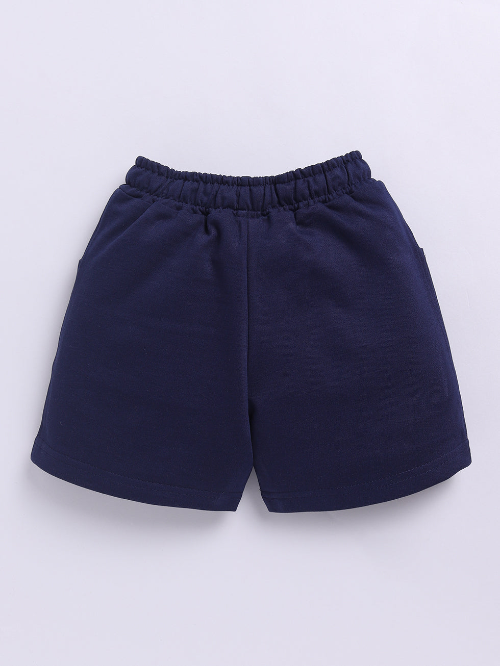 Kidcity Girls shorts Combo set (pack of 2) |Loopknit shorts| navy back view 