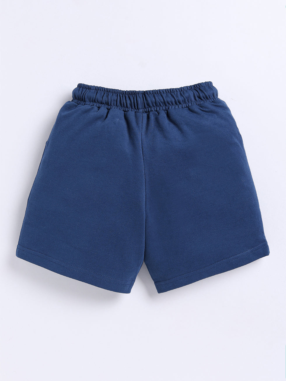 Kidcity Girls shorts Combo set (pack of 2) |Loopknit shorts|navy shorts combo back view