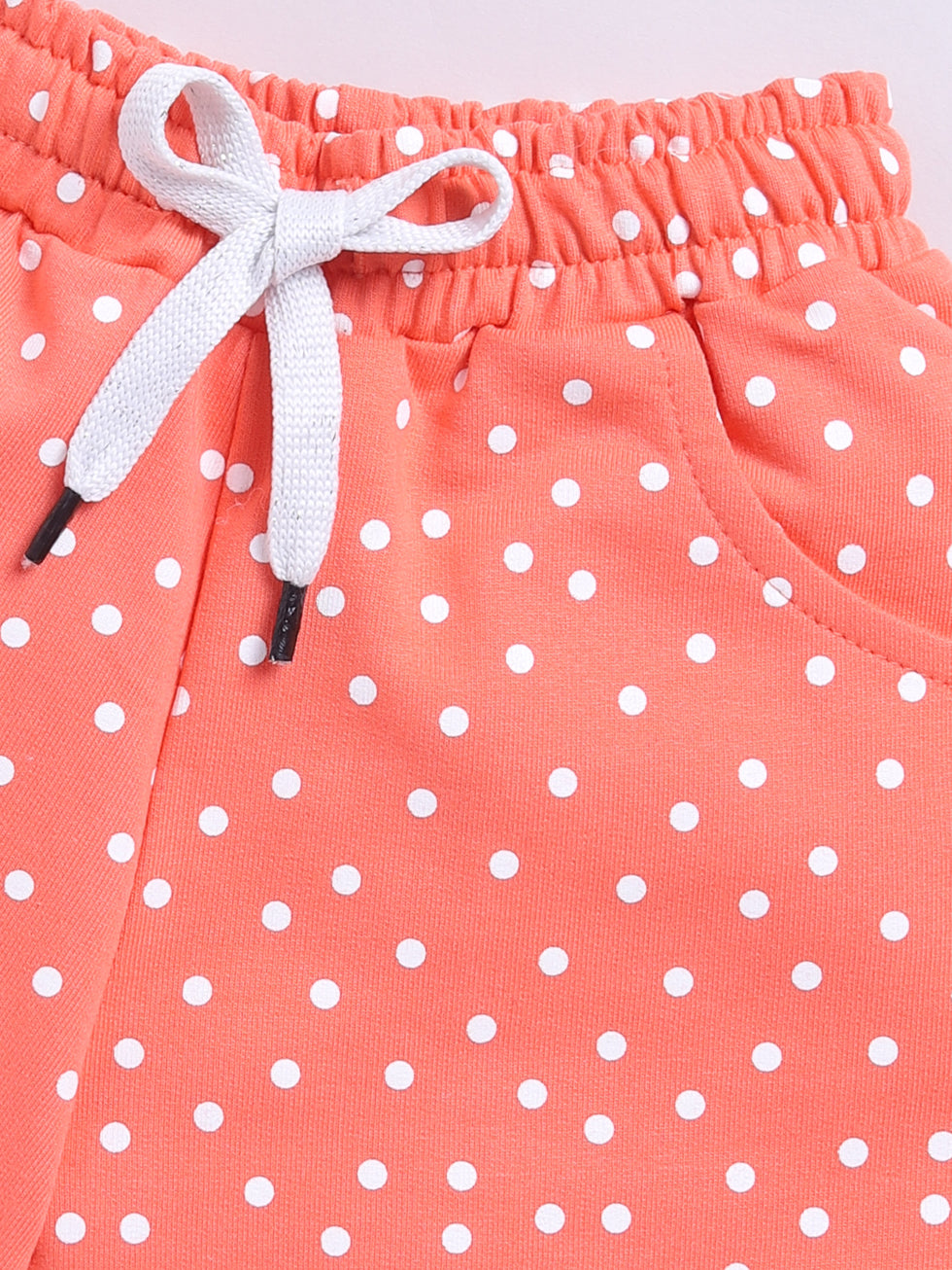 Kidcity Girls shorts Combo set (pack of 2) |Loopknit shorts|orange zoom view