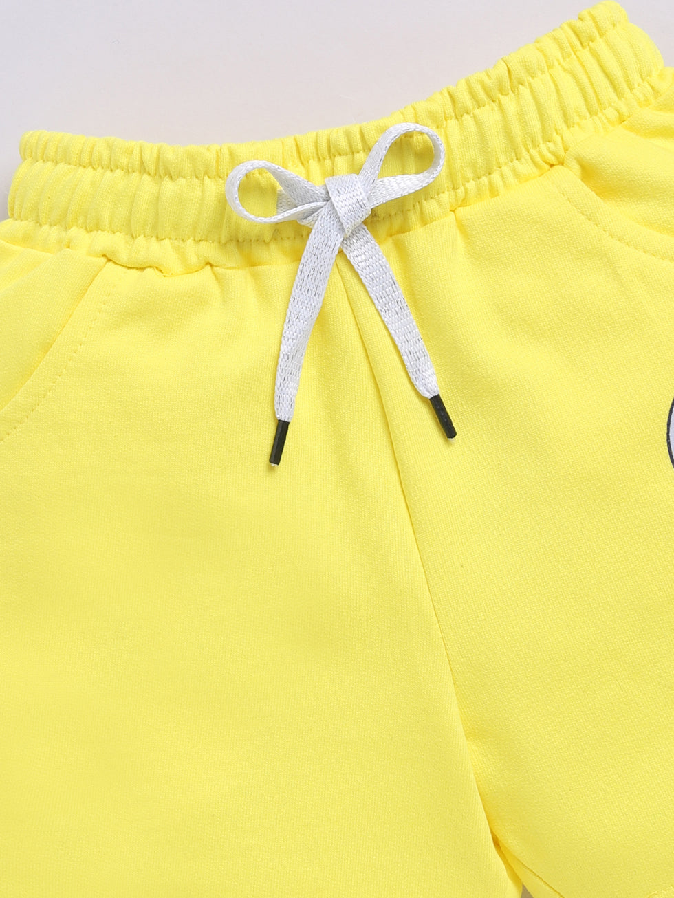 Kidcity Girls shorts Combo set (pack of 2) |Loopknit yellow shorts zoom view