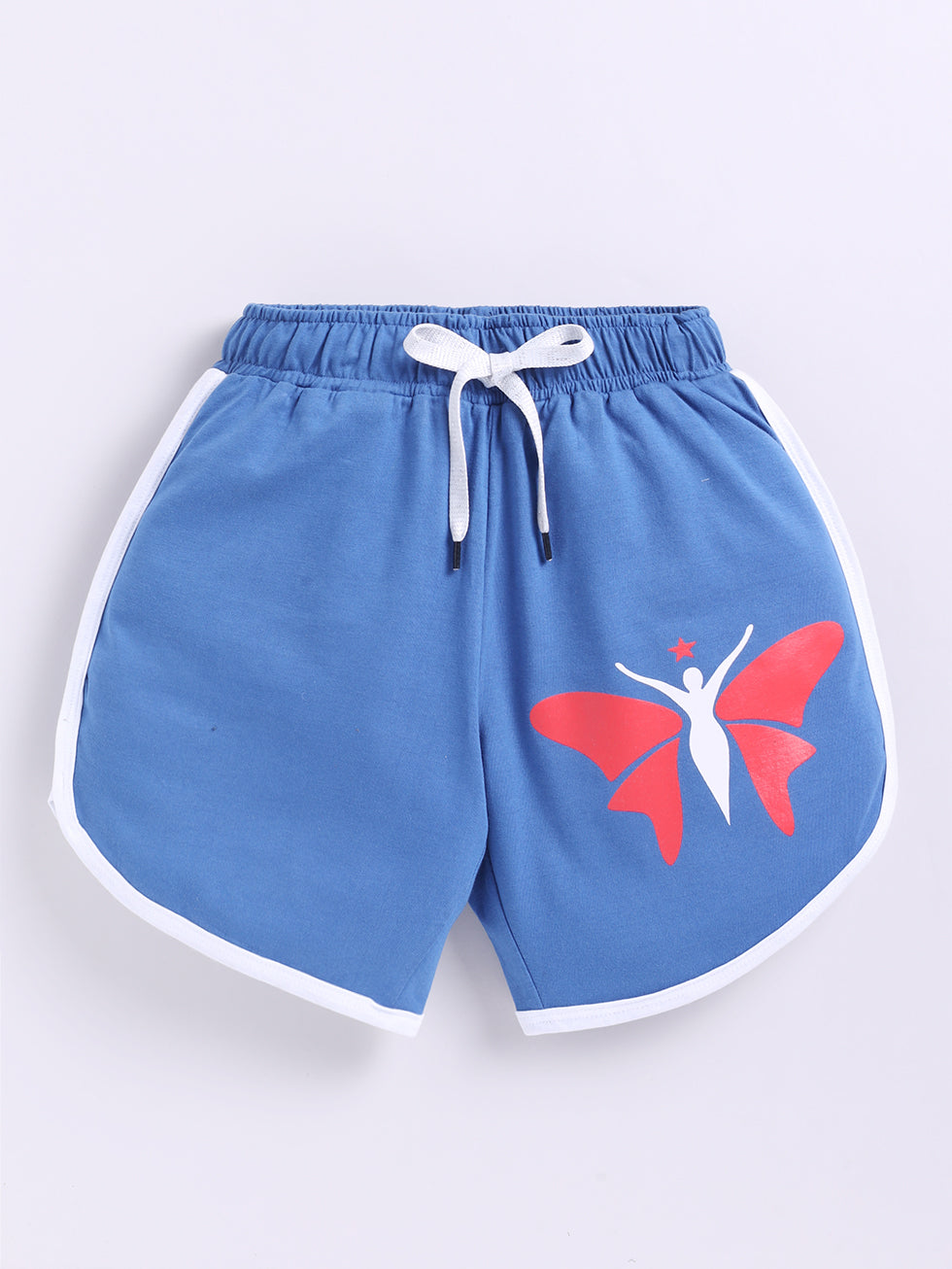 Kidcity Girls shorts Combo set (pack of 2) |Sinker shorts|Blue shorts front viewview