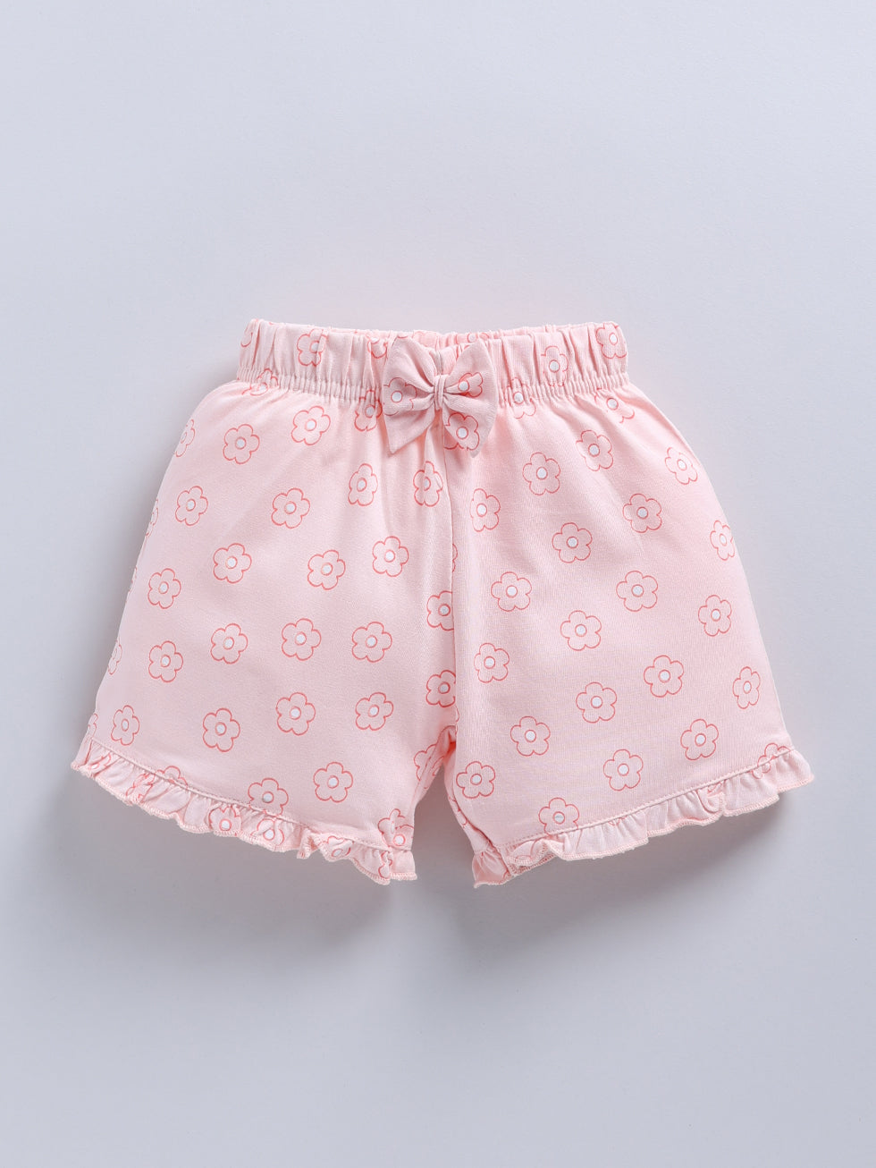Kidcity Girls shorts Combo set (pack of 2) |Sinker shorts Light pink shorts front view