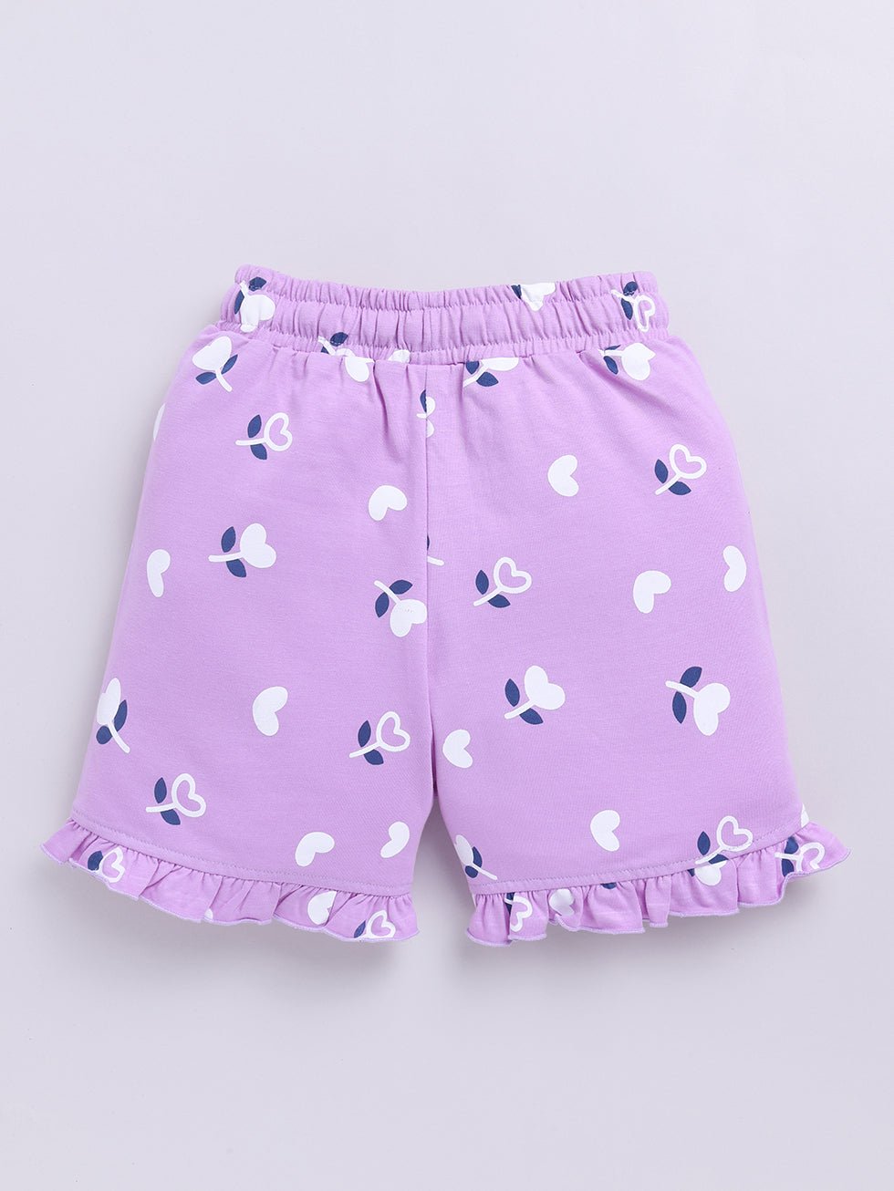 Kidcity Girls shorts Combo set (pack of 2) |Sinker shorts| light purple shorts back view