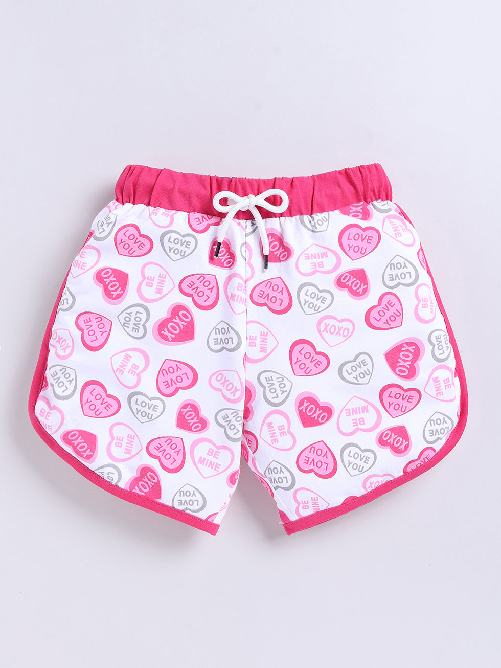 Kidcity Girls shorts Combo set (pack of 2) |Sinker shorts|pink shorts front view