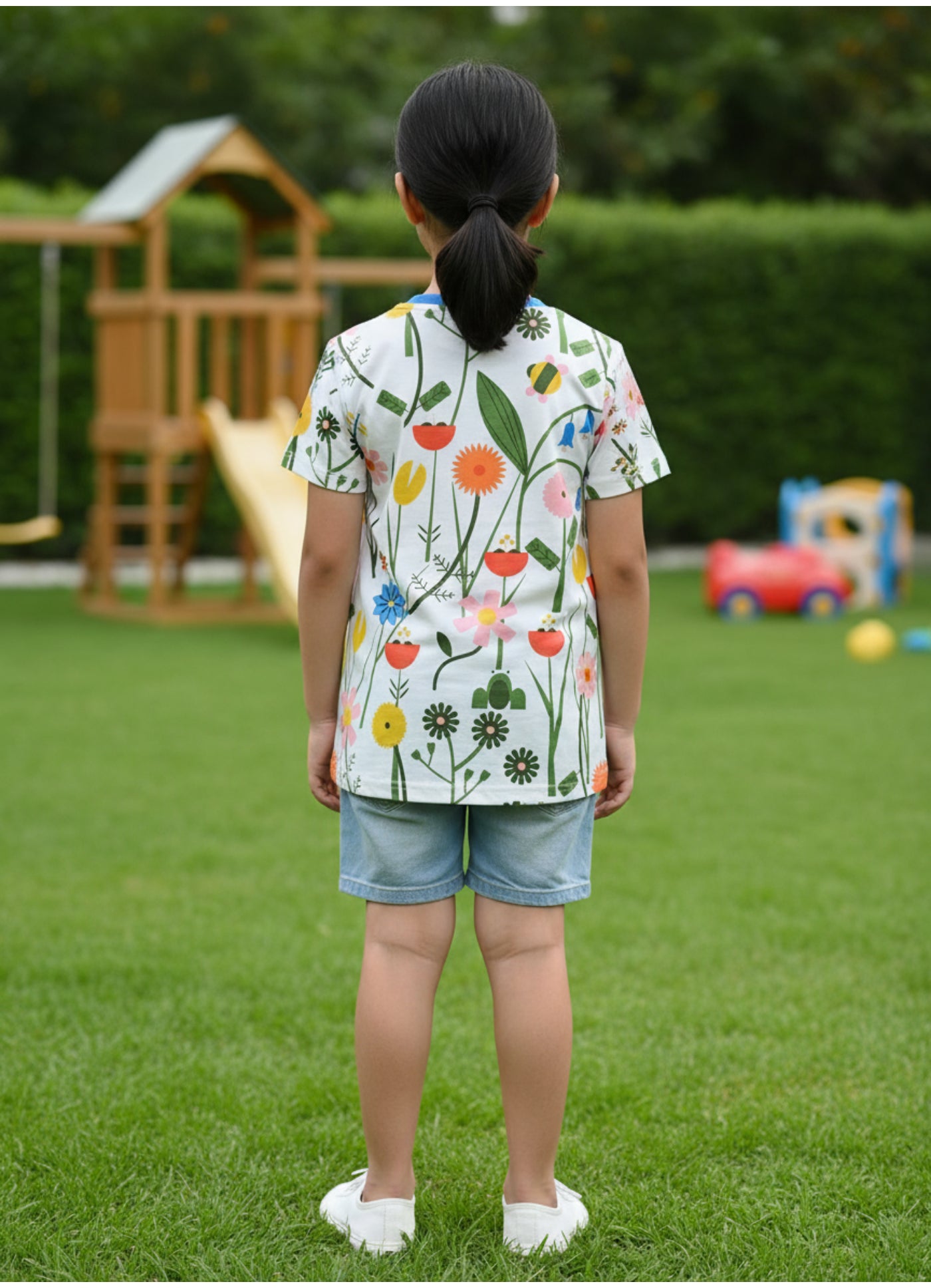 Garden Medley Graphic Top.