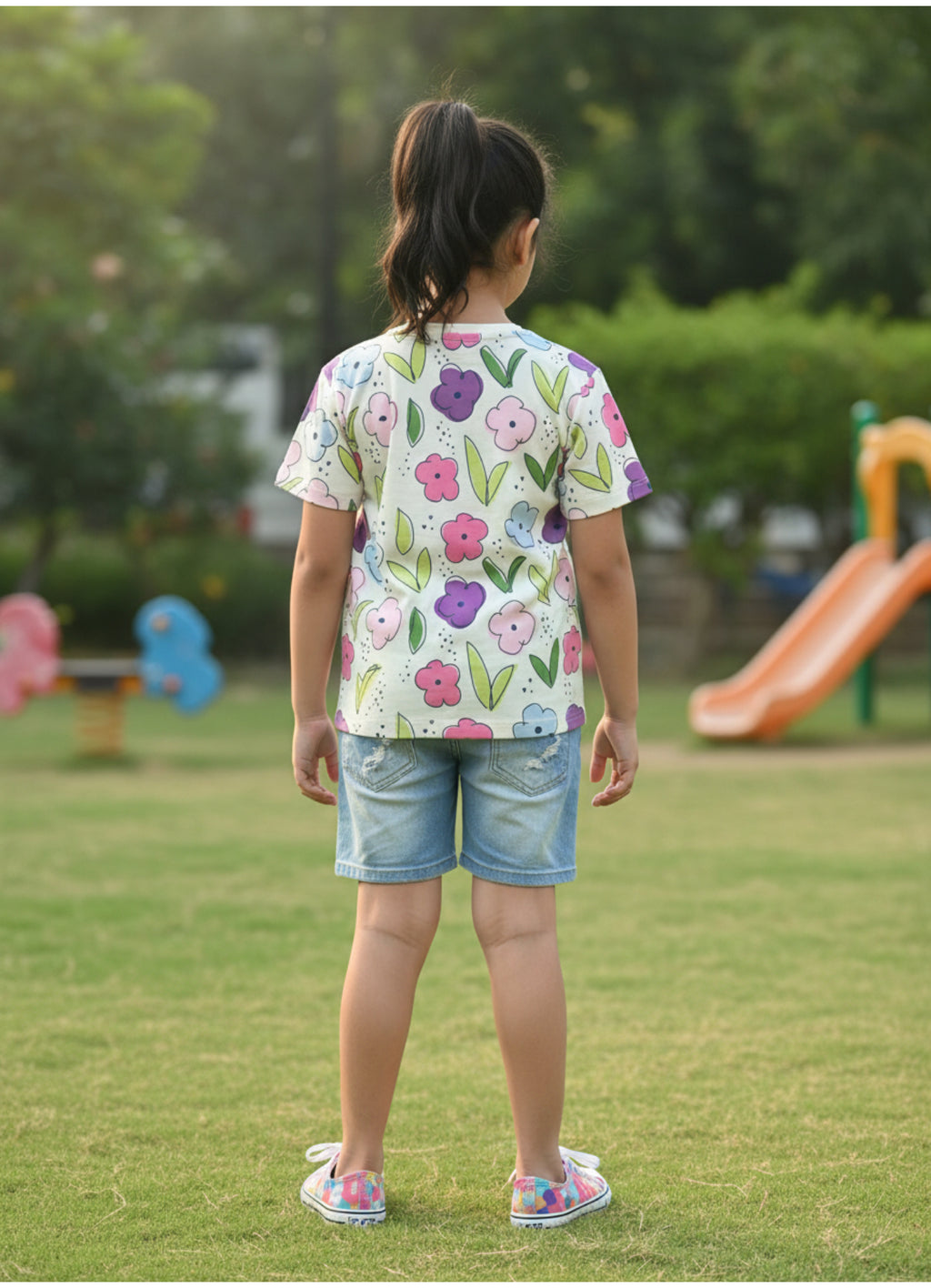 Butterfly and flower Graphic print Top.