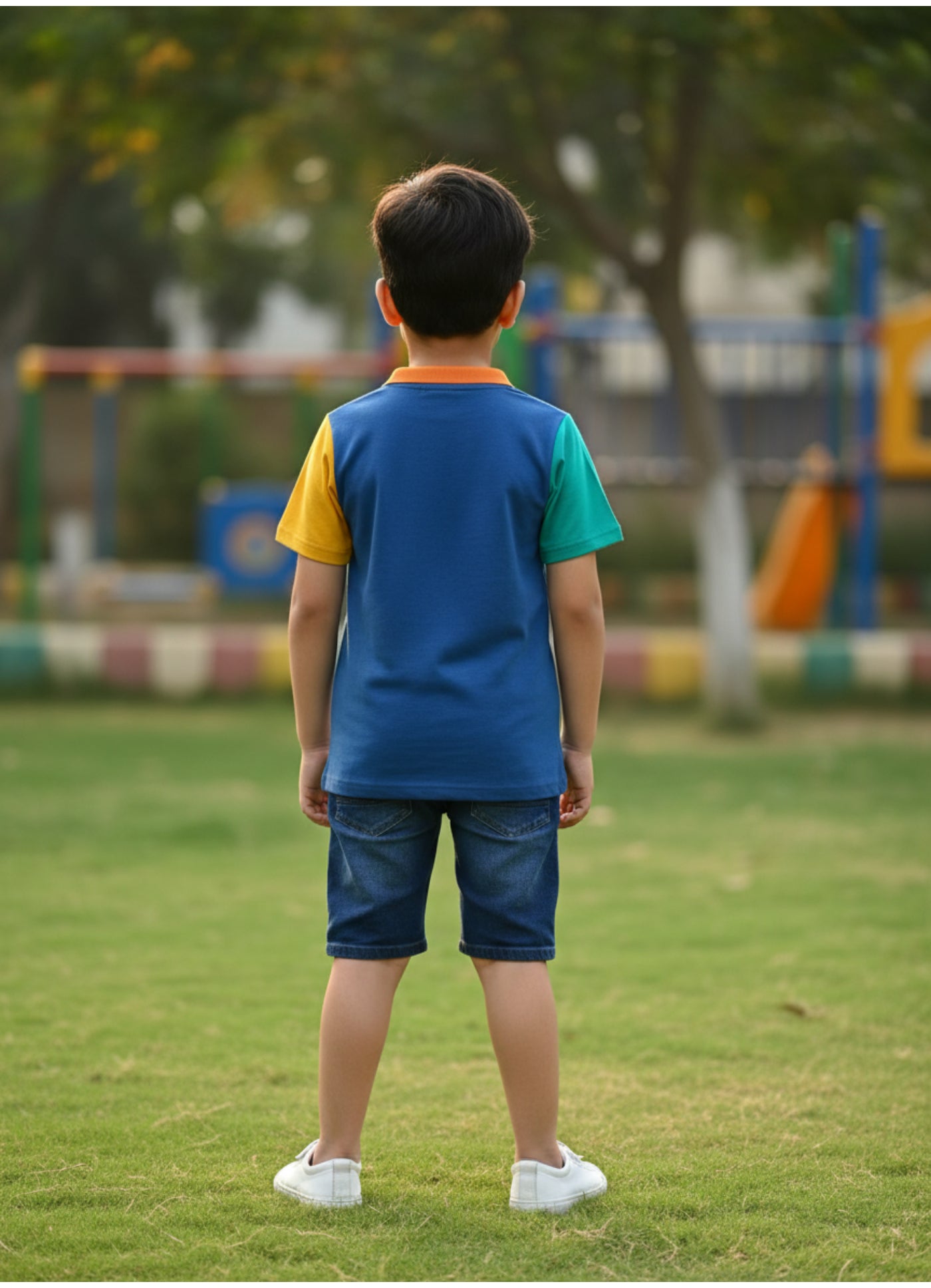 Color-Block Los Angeles Polo T-Shirt.