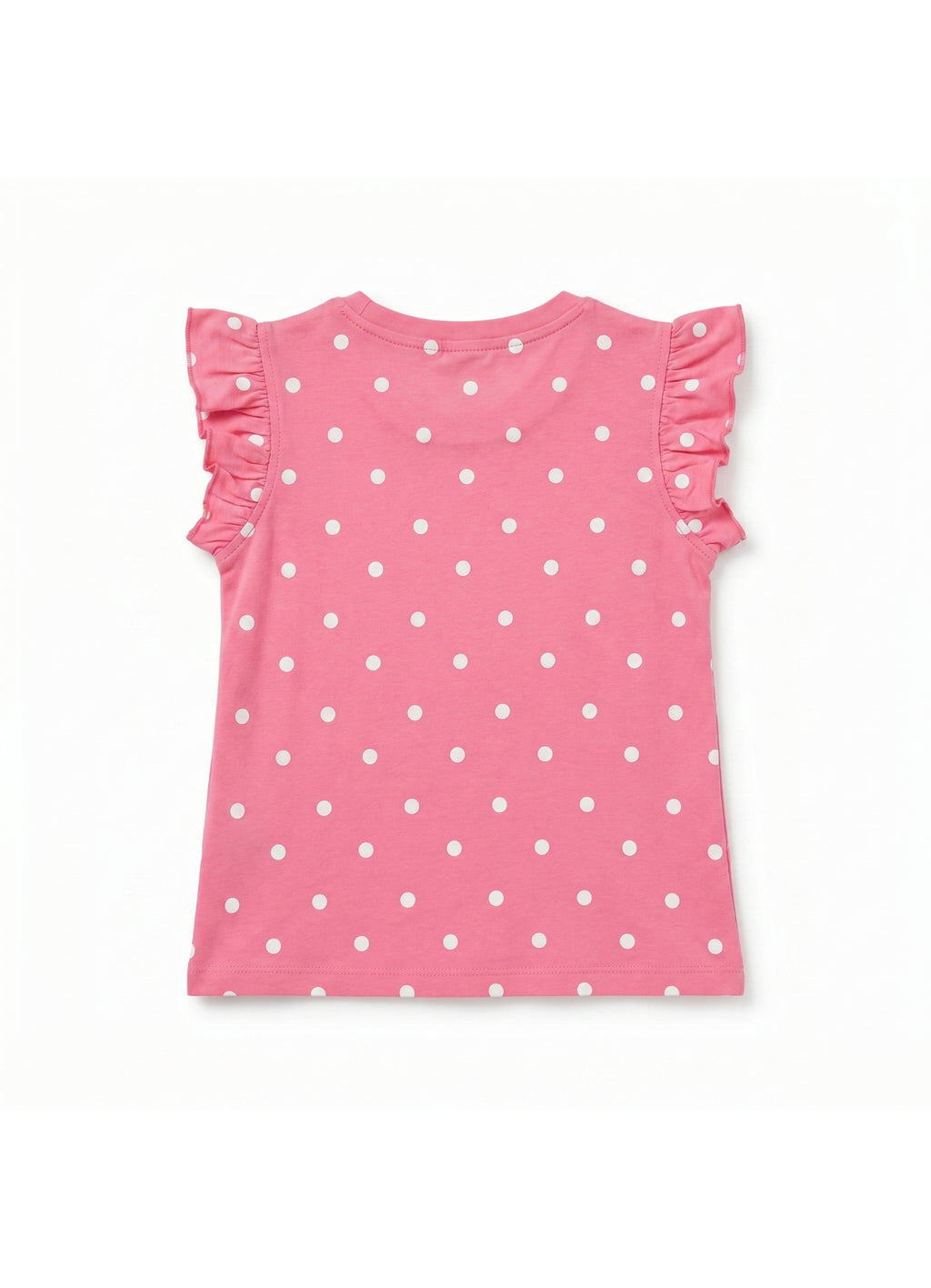 Polka Dot Flutter-Sleeve Top.