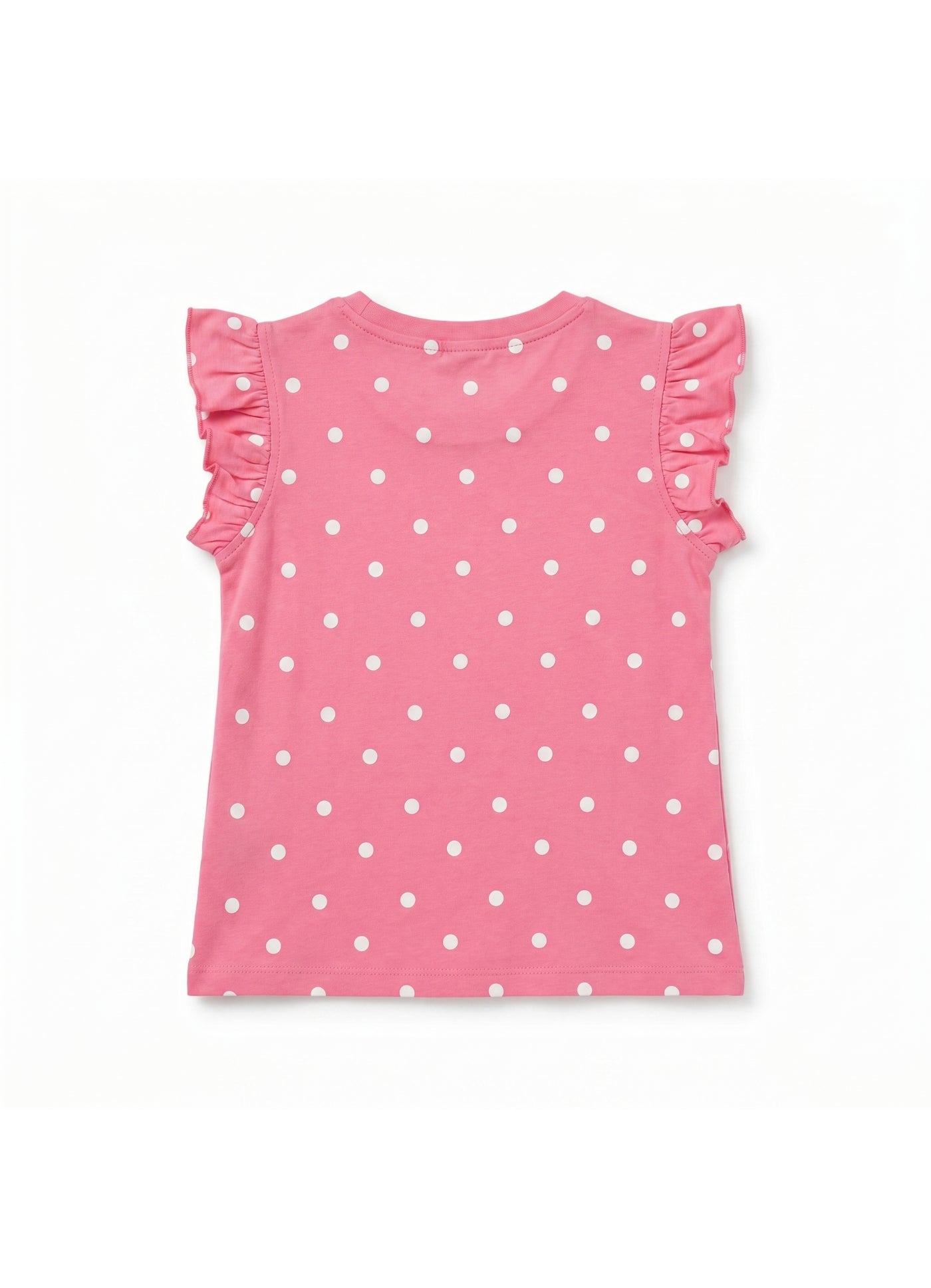 Polka Dot Flutter-Sleeve Top.